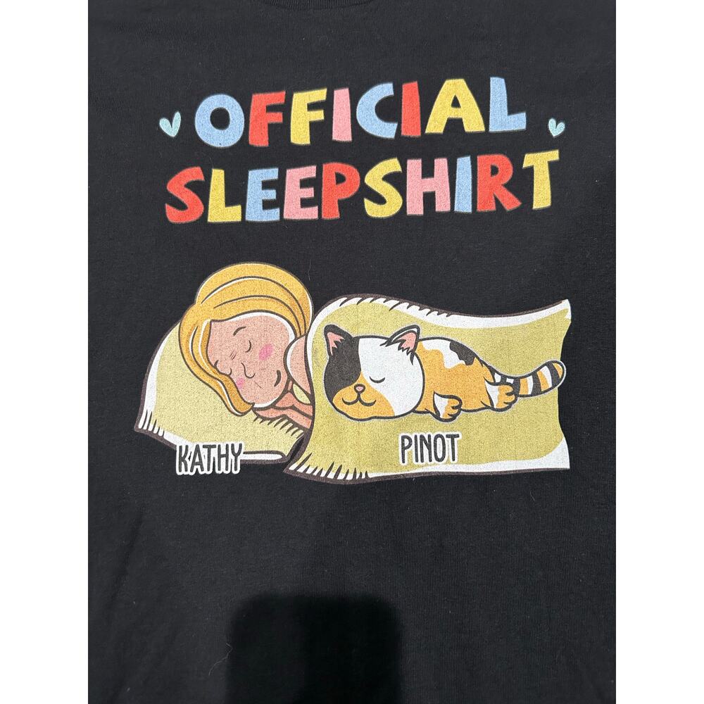 "OFFICIAL SLEEPSHIRT" New Gildan Black Graphic Tee Size 2XL